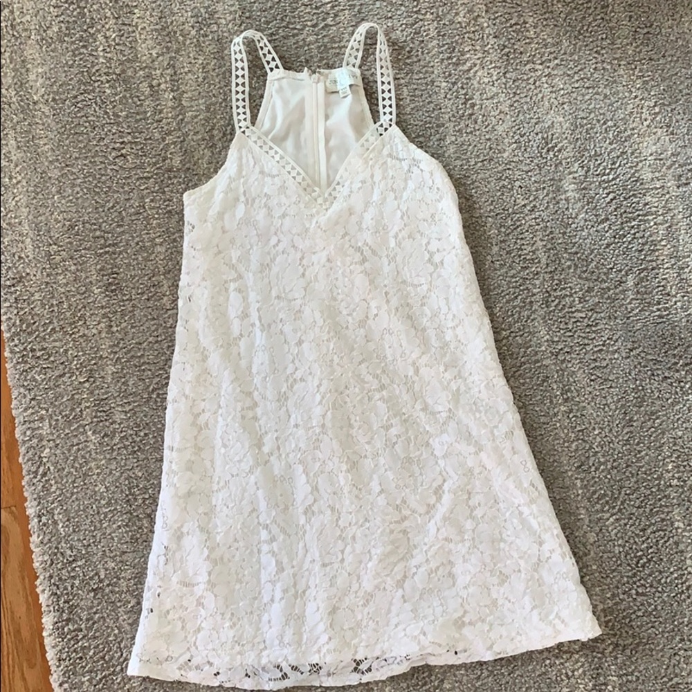 White Floral Lace Dress